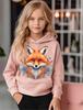 Kinder Kapuzenpullover 3D Druck Cartoon Fuchs Streetwear Jungen Mädchen Unisex Sweatshirts Übergroßer Hoodie Kawaii Pullover Trainingsanzüge Kleidung