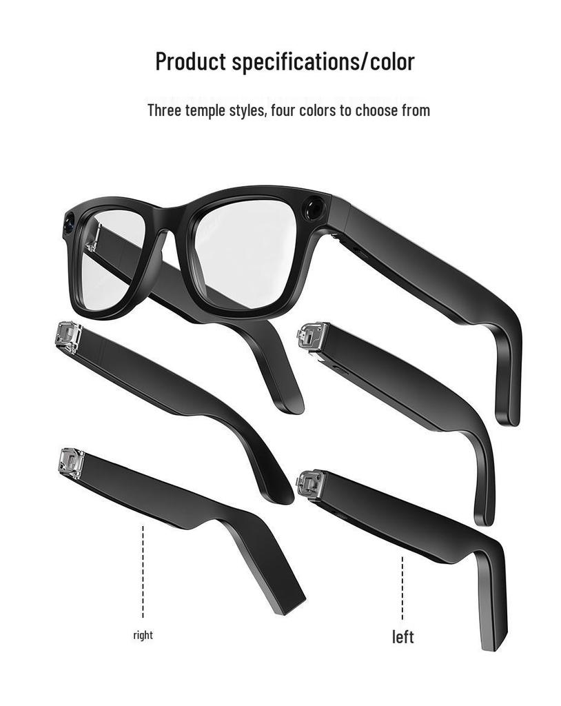 E02 Chytré sluneční brýle s umělou inteligencí: Bluetooth hovor, 800MP kamera, Živý překlad, Hlasová aktivace, Nahrávání videa