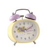 High-value macaron candy color cartoon children's ringing alarm clock sweep seconds silent night light clock watch