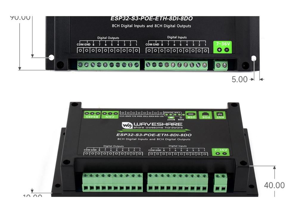 ESP32-S3 Industrial Control Board: 8-Channel Digital I/O Controller with Multiple Isolation Protections