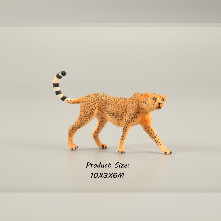 Figurina Leopardo Animali Giocattolo Figure Ocelot Pantera Ghepardo Giungla Animali Selvatici Figure Action Figure Giocattoli di Plastica Regali per Bambini