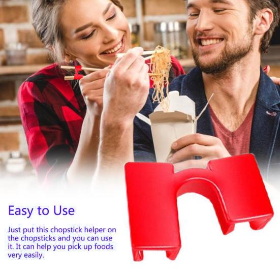 Reusable Chopsticks Helpers Training Aid Easy To Install Adjustable Non-Slip Chopstick Hinges Connector for Kids
