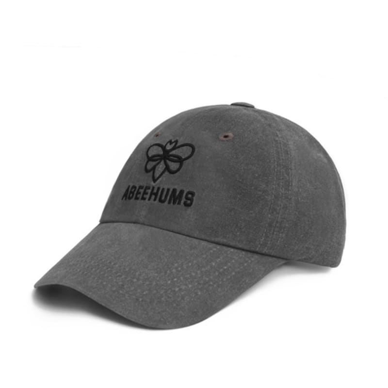 

ABEEHUMS Pigment Washing Logo Ball Cap ABH356-002 GRAY single type