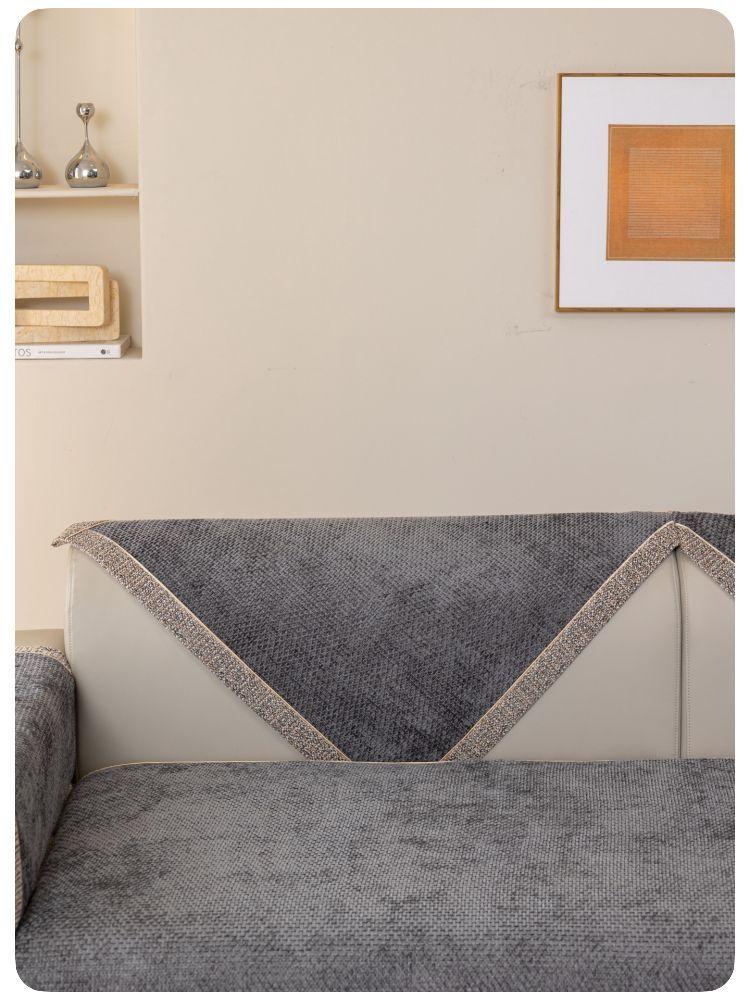 Luxe Bankkussen Anti-slip Meubel Stofbeschermer Doek Bank Handdoek Chenille Bankhoes voor Woonkamer Huisdecoratie 4 Seizoenen Universeel Zitkussen