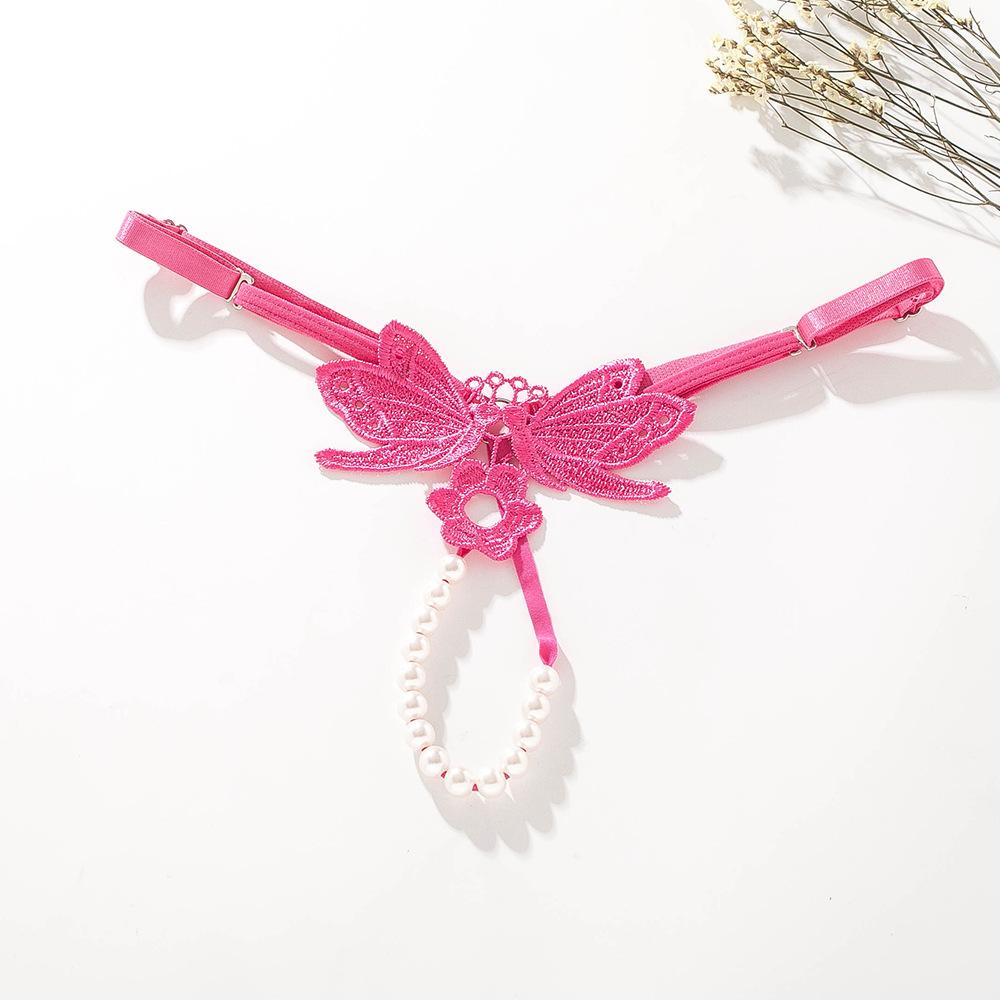 Chiloți sexy de mărime mare ajustabili, perle brodate, cu entrepiere deschisă, seducție, tanga, pantaloni, lenjerie de corp femei