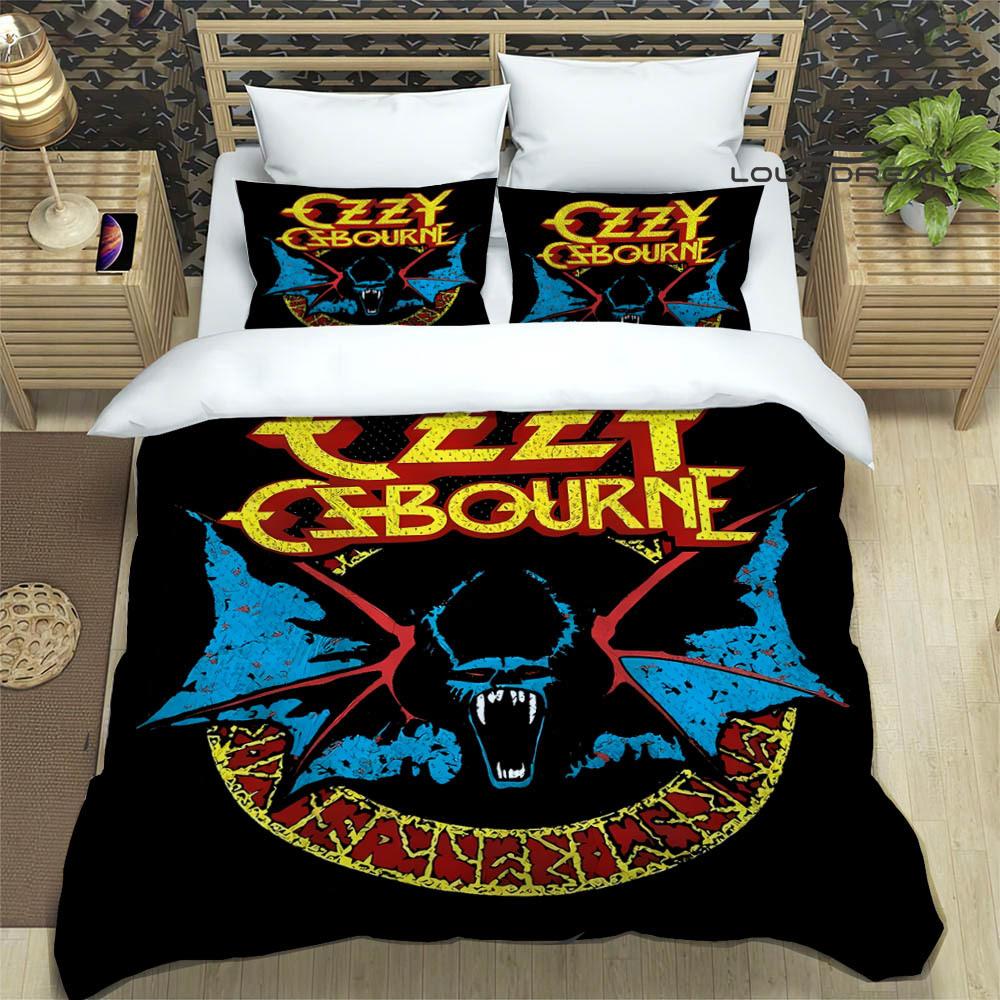 Set Biancheria da Letto Stampati Ozzy Osbourne squisito set di biancheria da letto copripiumino set piumone set biancheria da letto lusso regalo di compleanno