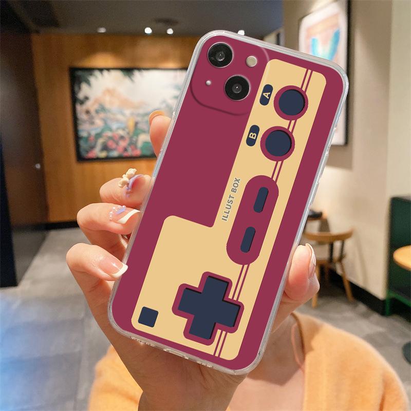 

Чехол-геймпад в стиле Game Boy для iPhone 15 14 13 12 Mini 11 Pro Max XS X XR 7 8 Plus, прозрачный противоударный силиконовый чехол iPhone XR