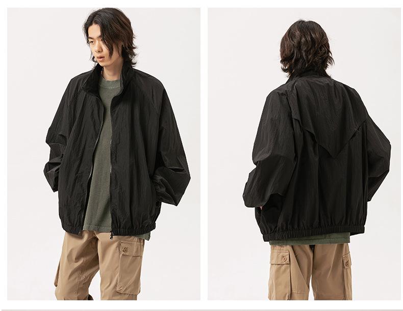 Unisex Lightweight Quick-Dry Stand Collar UV Protection Hiking Jacket