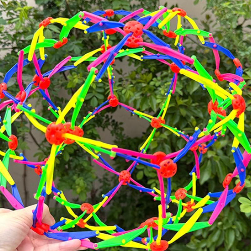 2Pcs Expandable Magic Ball Large Retractable Ball Toy Stress Relief Breathing Ball Colorful Magic Toys Yoga Relaxation Gift