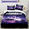 3pcs Duvet Cover Set (1*Duvet Cover + 2*Pillowcase, Without Core), Fast & Furious Print Soft All‑Season Bedding Set, Home Bedroom Decor Gift