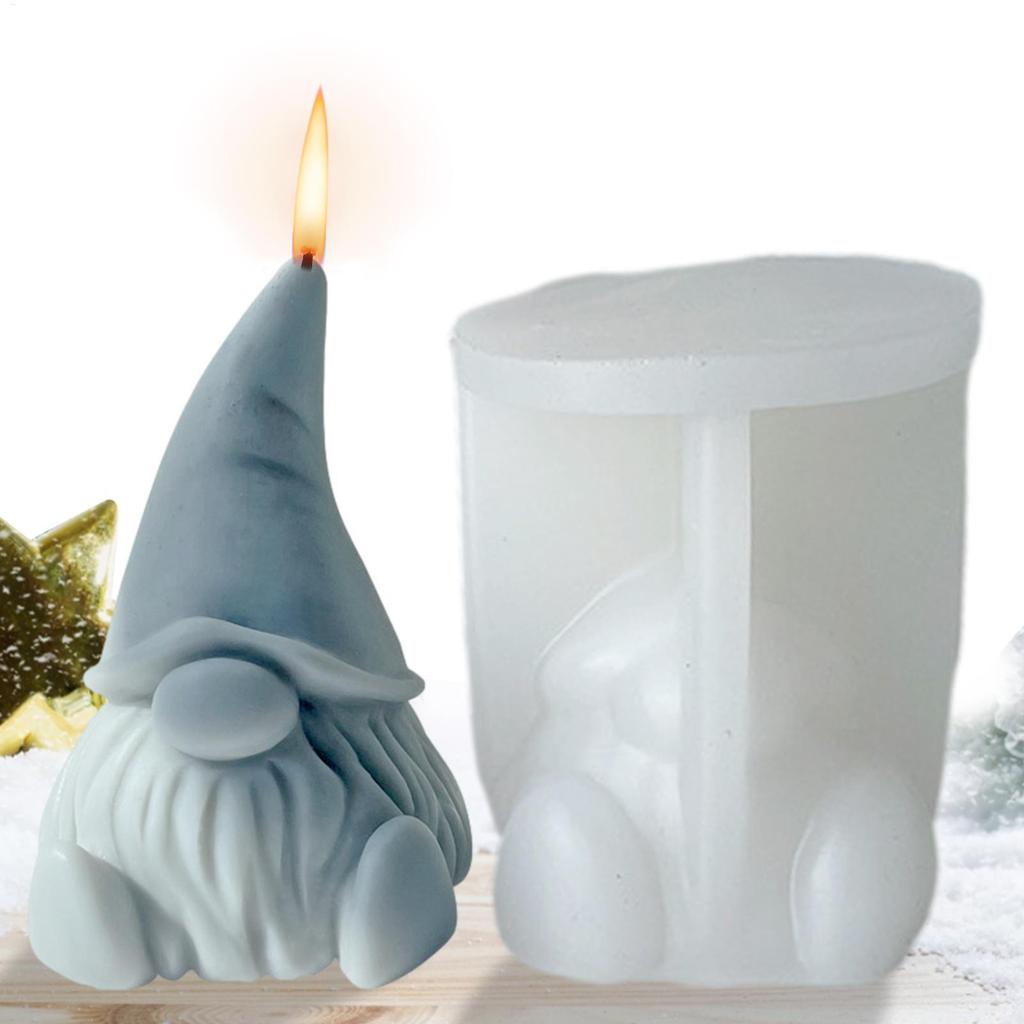 3D Dwarf Scented Candle Silicone Mold DIY Epoxy Resin Plaster Gnome Ornament Mould Handmade Soap Candle Making Supplies