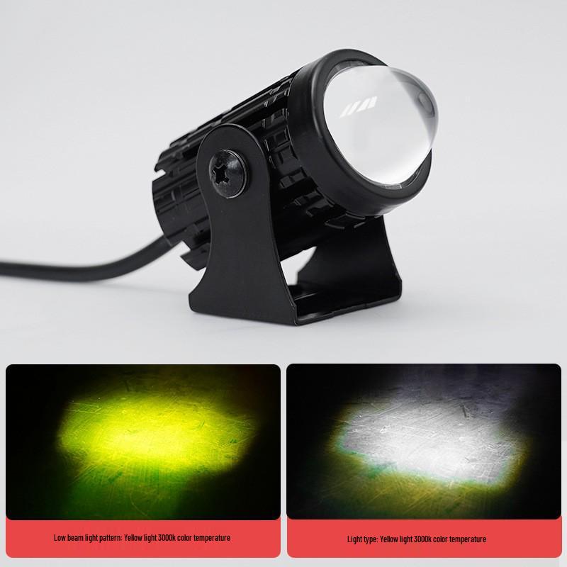 

Водонепроницаемый двухцветный мотоциклетный прожектор: Внешняя модификация фары для кросс-кантри велосипедов и электромобилей