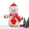 Snowman Christmas Doll Bag Knitted Xmas Drawstring Bag Christmas Candy Bag  Christmas Party