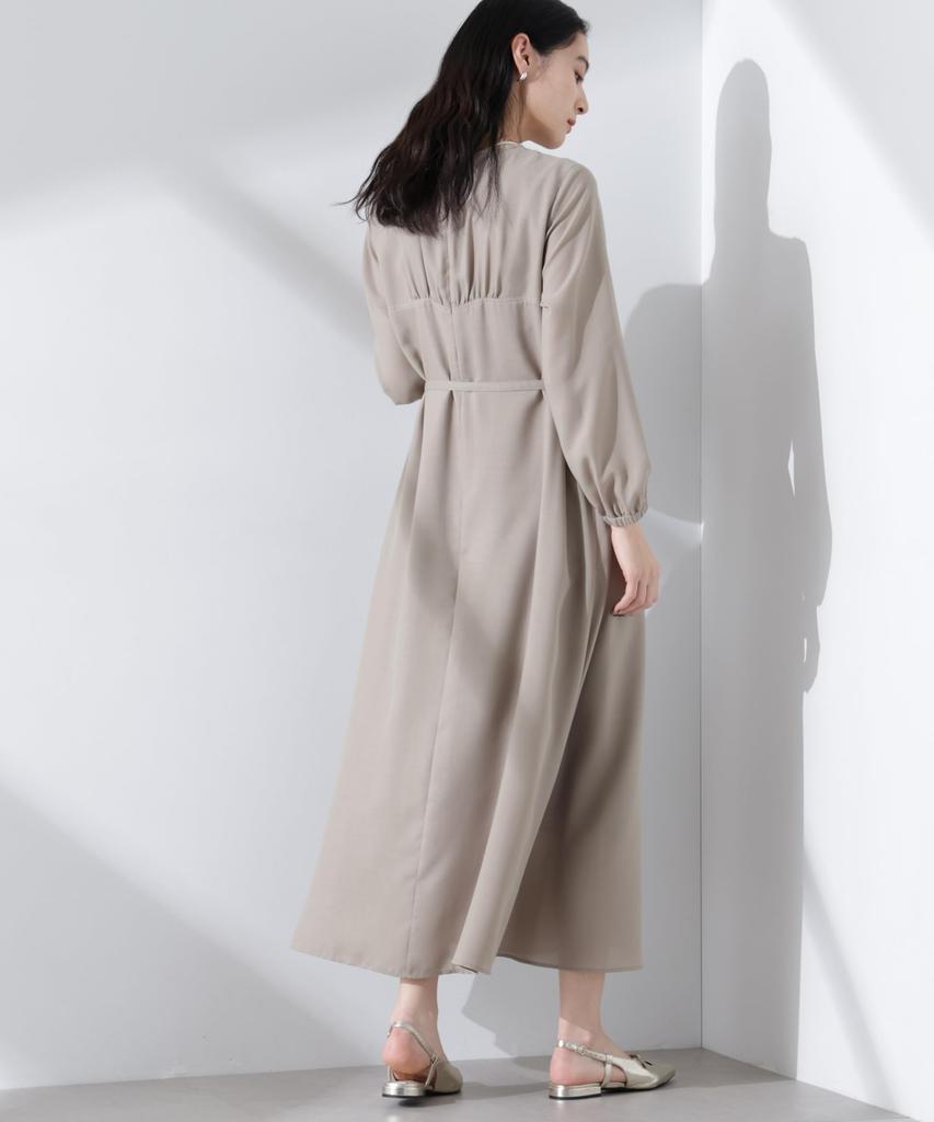 Nano Universe Belted Viella Size S Women's Dress, 040, Beige, 669-5119308