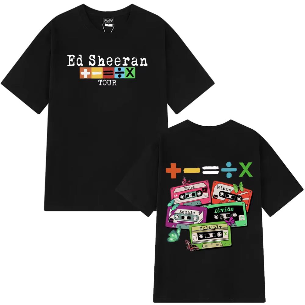 Ed Sheeran Concert Tour TShirt Fans Gift Summer Cotton Casual Short Sleeve T-shirt Men Women Vintage Harajuku T Shirt Streetwear