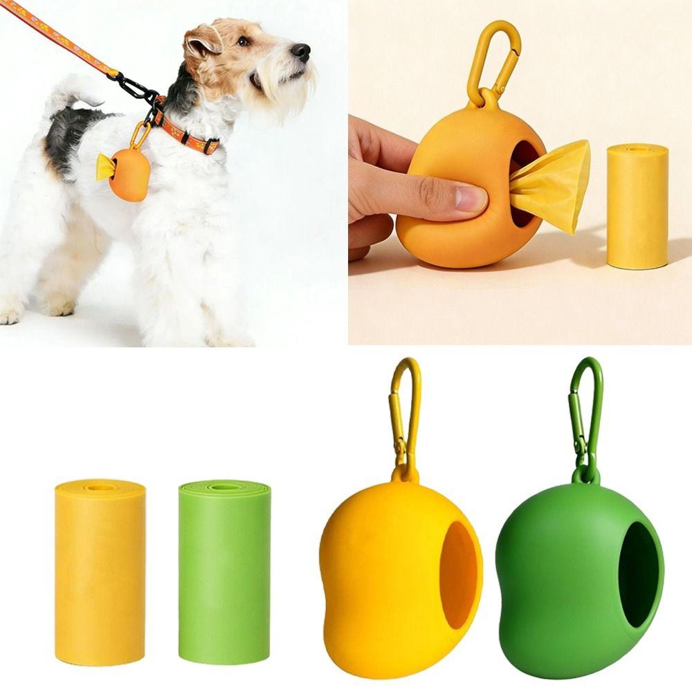 Mango Shape Waste Bag Dispenser Plastic Garbage Bags Holder New Dog Poop Bags for Walking