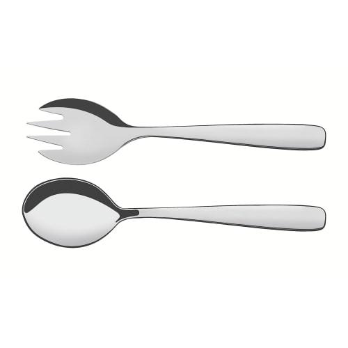 Tramontina Essential Salad Server (Fork & Spoon), Set of 2, 24cm, All Stainless Steel, Dishwasher Safe, Durable, Lightweight, Made in Brazil, 63960/12