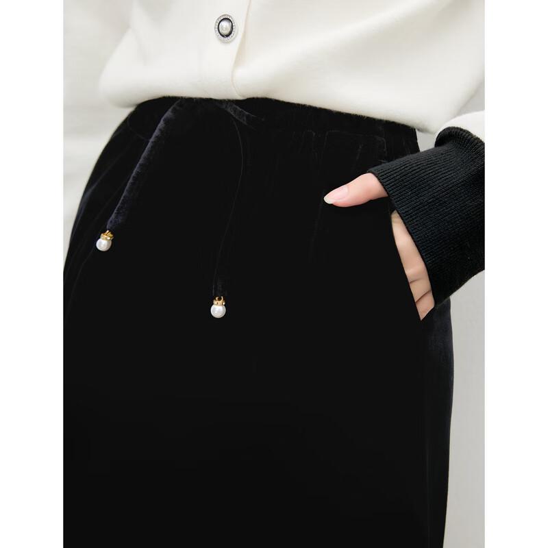 Qiusui Yiren Velvet Straight-Leg Commuter Pants