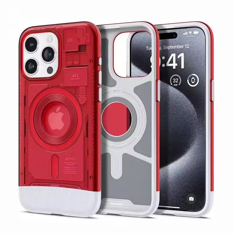 Luxury Classic C1 MagSafe Case for iPhone 16 Pro Max 16 Pro 15 14 13 - Ultra Hybrid Magnetic Protector Cover with Hard Shell Desig