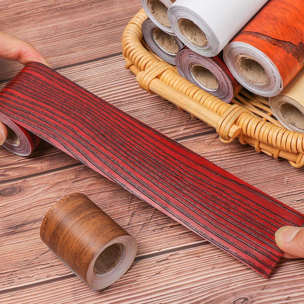 PVC Self-adhesive Waterproof Skirting Line Waist Line Wallpaper Wall Border Stickers Baseboard Wood