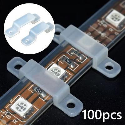100pcs Silicone LED Strip Fix Clips 8/10/12/16mm No Shading Light Strip Buckle LED Neon Tube Fixing Clamp Neon Tube Mounting