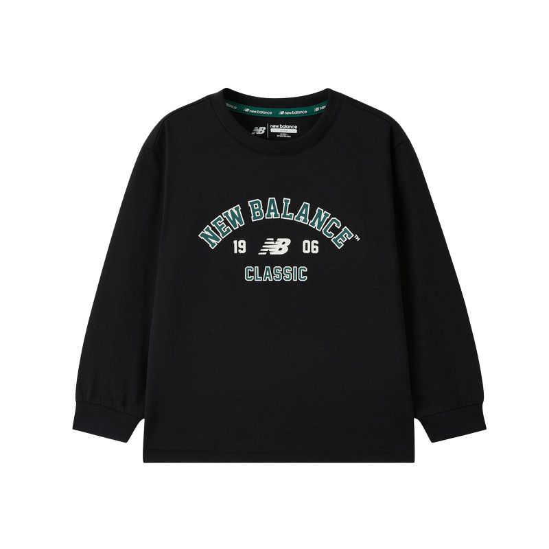 Детские футболки New Balance с круглым вырезом, средняя посадка, 7DF3E103-BK 160