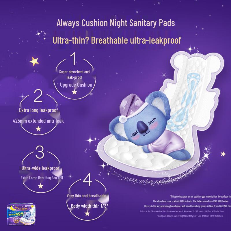 Whisper Koala-Huhu Extra Long Overnight Sanitary Pads