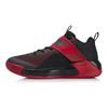 Li Ning Yushuai Non slip Lightweight Mid top Basketball Shoes Men's Black Red ABPN015-5