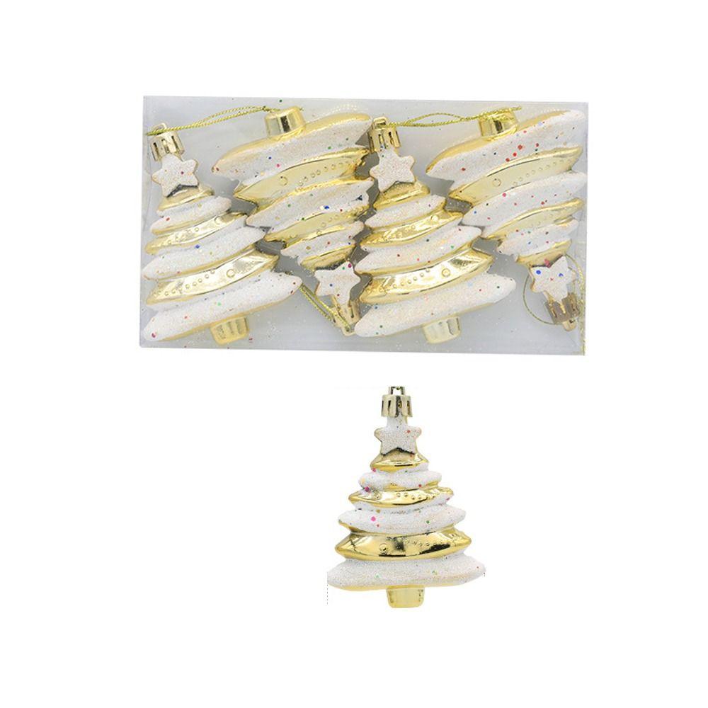 

4pcs Plastic Electroplated Christmas Hanging Balls Merry Christmas Decorations Home Xmas Decor золотой