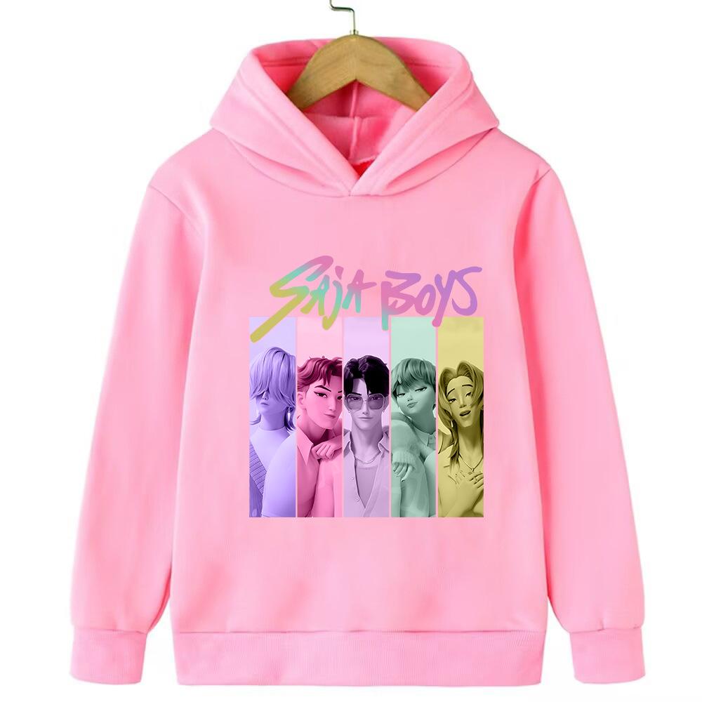 Anime Cartoon Printed Children's Hoodie Fashionable Casual Warm Comfortable Daily Girl Hoodie