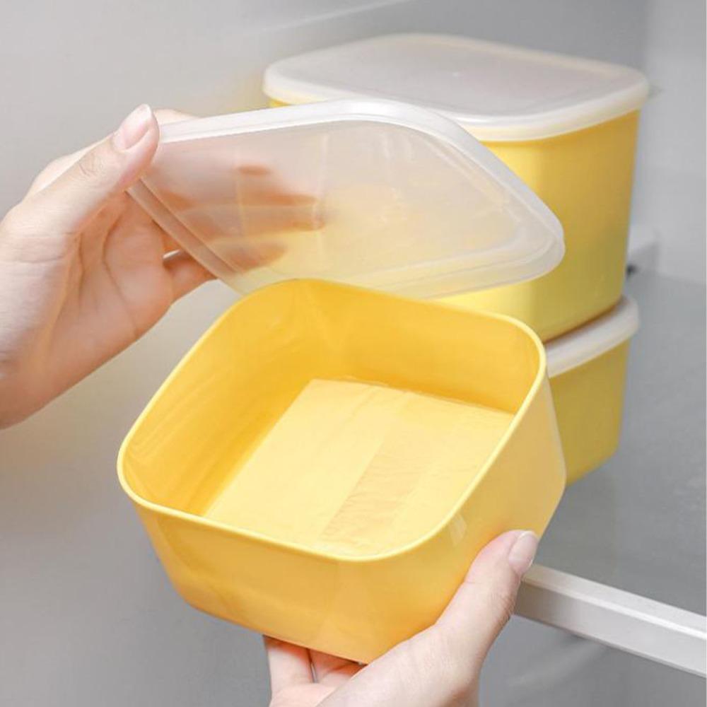Plastic Cheese Storage Container 1.2L Refrigerator Storage Box Dairy Storage Container Fridge Use