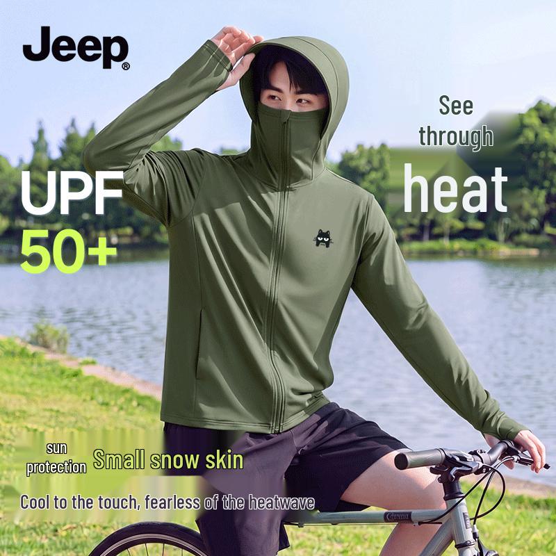 

JEEP Men s Ice Silk Hooded 3-in-1 UV Protection Jacket L