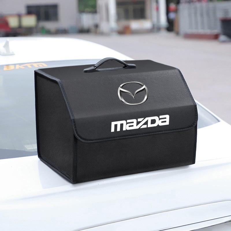 Boîte Organisateur Pliante pour Coffre de Voiture Valise en Cuir Bacs de Rangement Pour Mazda 2 3 6 5 Atenza CX3 CX5 MX5 CX7 Axela CX30 CX90 CX60 CX50