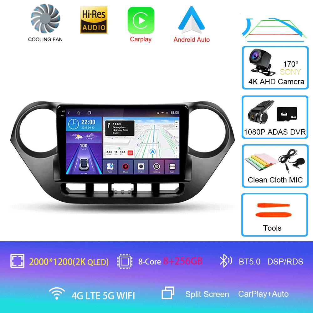 Car Radio Android 14 Carplay Auto Multimedia Player For Hyundai I10 2013 - 2018 Navigation Autoradio GPS Stereo 2din Head Unit