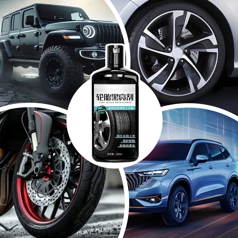 Tire Coating 320ml Wet Tire Finish Fast Drying Wheel Cleaner Long-lasting Tire Polish Waterproof For Cars Automobile