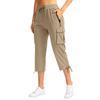 Dames Cargo Capris Met 6 Zakken Lichtgewicht Snel Droog Buiten Reizen Casual Comfortabele Zomerbroek