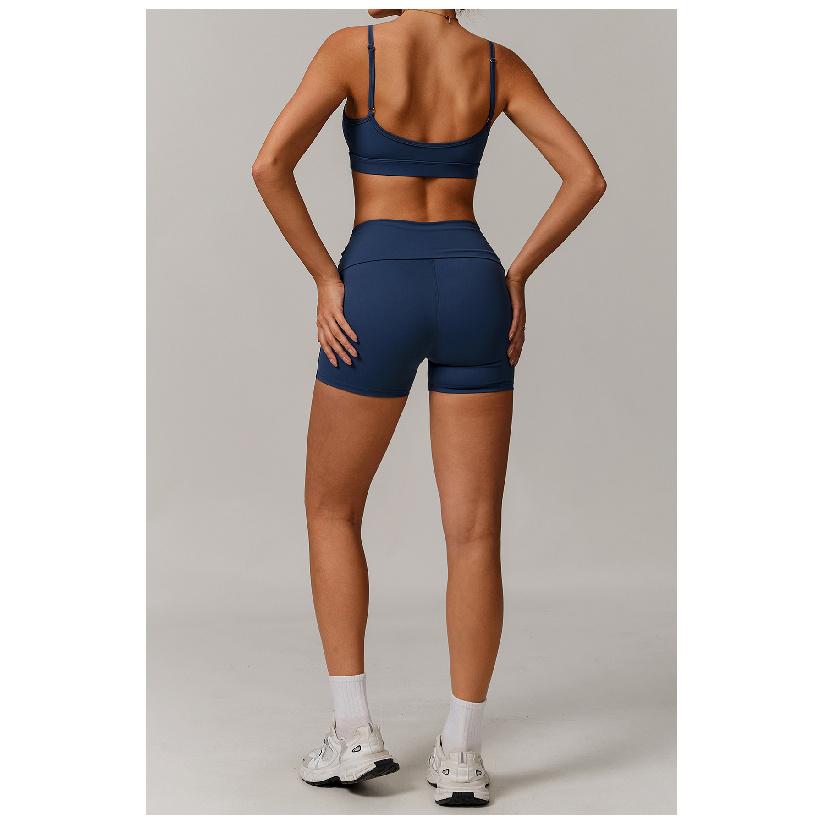 New Style Flip Waist Quick Drying Yoga Shorts For Women, High Waist Sports, Hip Lifting, Running, Fitness Shorts For Women