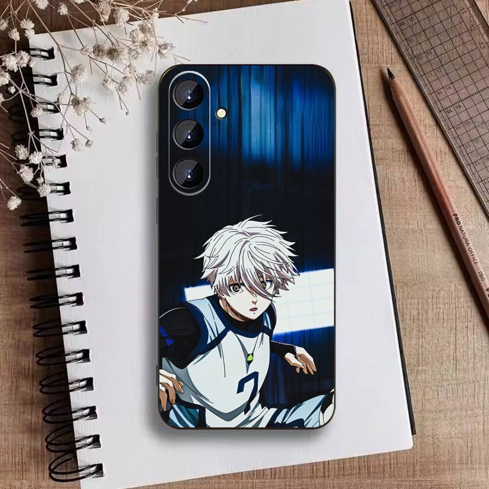 Anime Trent W-Blue L-Lock Phone Case For Samsung Galaxy A73,A72,A71,A70,A52,A51 Others Soft Black Cover