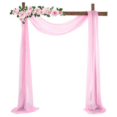 Wedding Arch Draping Fabric Wedding Arch Drapes Sheer Backdrop Curtain for Wedding Ceremony Party Ceiling Decor