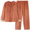 Coral Fleece Pajamas Women'S Autumn And Winter Thin Fleece Warm Long-Sleeved Island Fleece Suit Spring And Autumn Flannel Loungewear