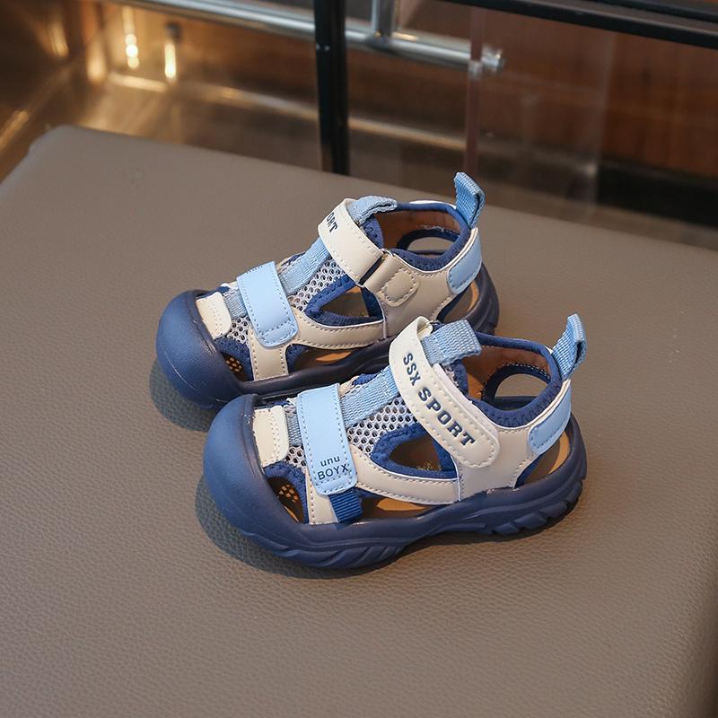 

Summer Children Beach Sandals Boys Breathable Mesh Sport Sandals Baby Soft Light Kindergarten Cool Shoes 25