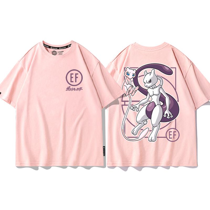 Pokémon Joint Tshirt Childrens Summer Mens and Womens Geng Gui Super Dream Clothes Boys Pokémon Short Sleeves