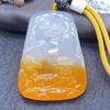 Pendant Pretty Guanyin Buddha Ruyi White Floating Yellow Necklace