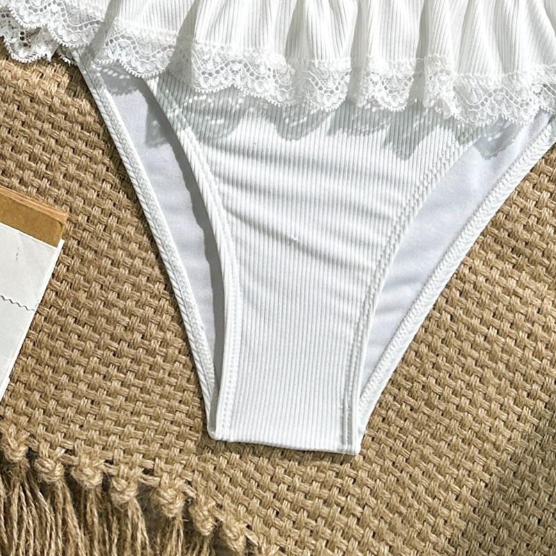 Women S Sexy Lace Two Piece Split Bikini Swimsuit