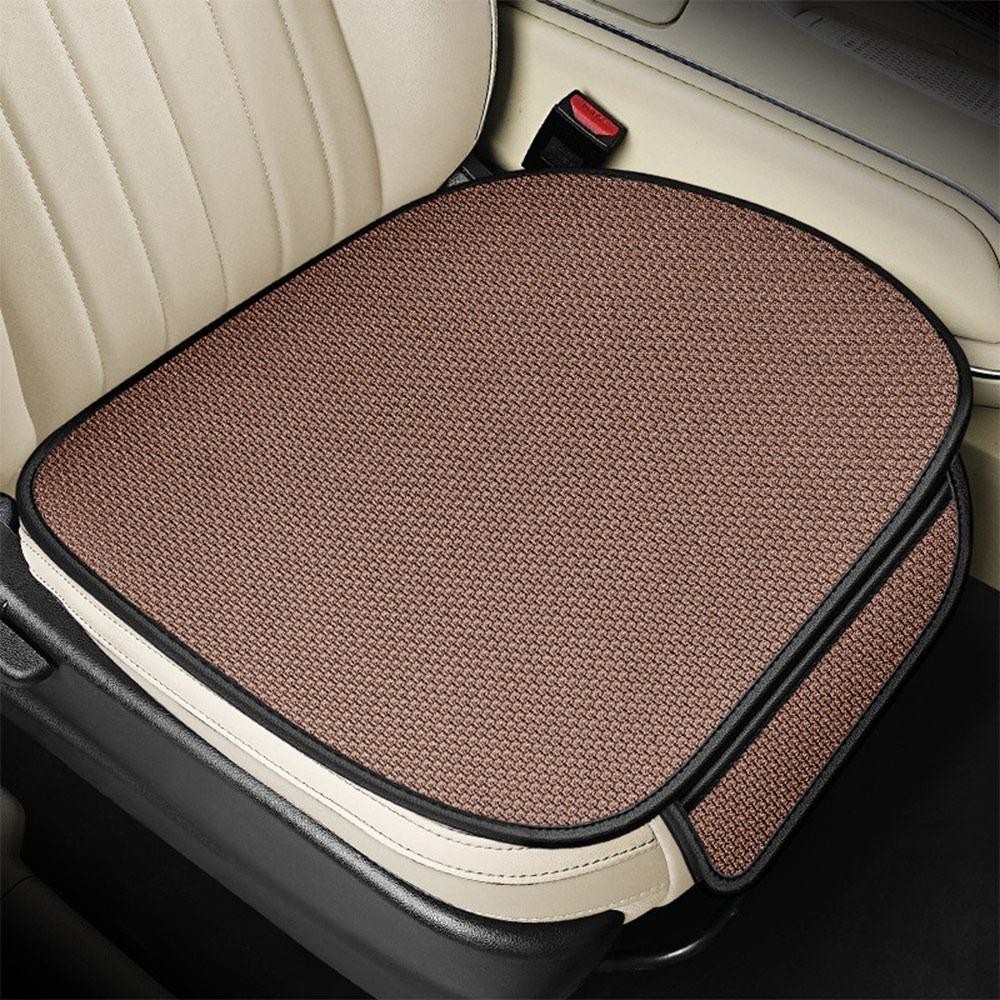Durable Universal Breathable Car Seat Cushion Non-slip Solid Color Front Seat Cushion Ice Silk Wear-resistant Auto Protector Mat