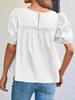 New Summer Bubble Sleeve Raglan T-Shirt Loose Casual A-Line Ruffled Trendy Top