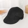 Chapeau de paille Large Ruban Noir Nœud Dôme Visière Plate Casquette de Baseball Léger Respirant Chapeau Protection Solaire