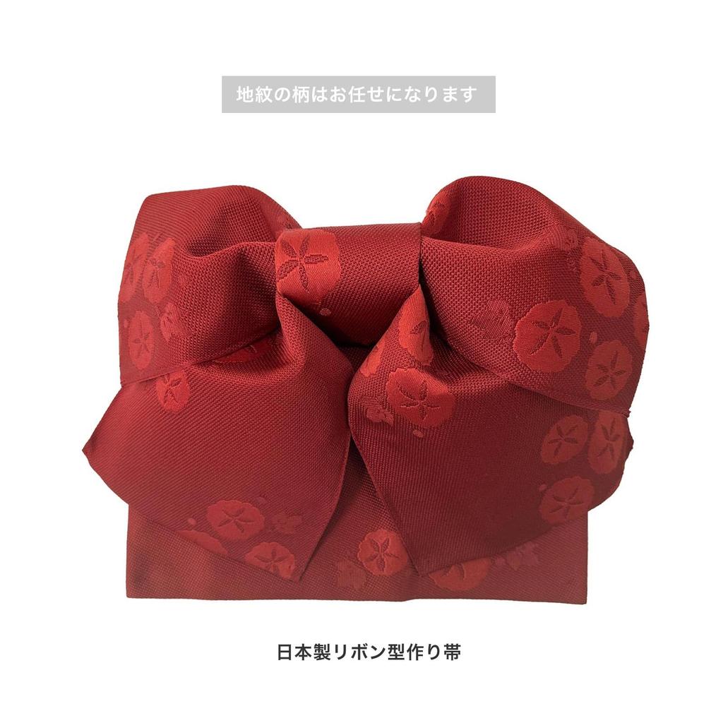 Yukata-Set Einheitsgröße Ichimatsu Kamelie x Obi [Fuuka] Damen 2, Erwachsene, Die meisten, (Braun, Weiß, Gelb) (Rotbraun)