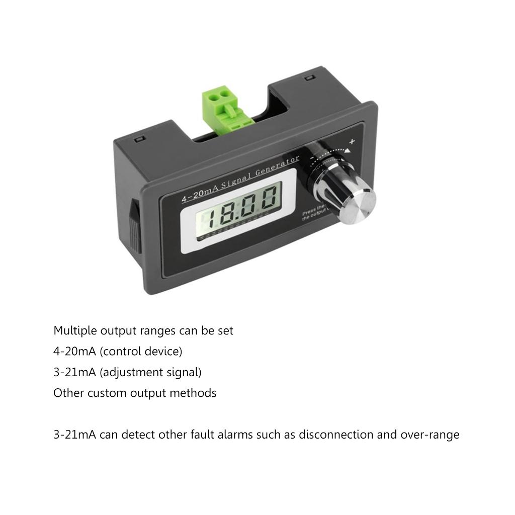 Adjustable PWM Current Voltage Analog Simulator Signal Generator Sources Built-in Battery Transducer 4-20mA Accessories