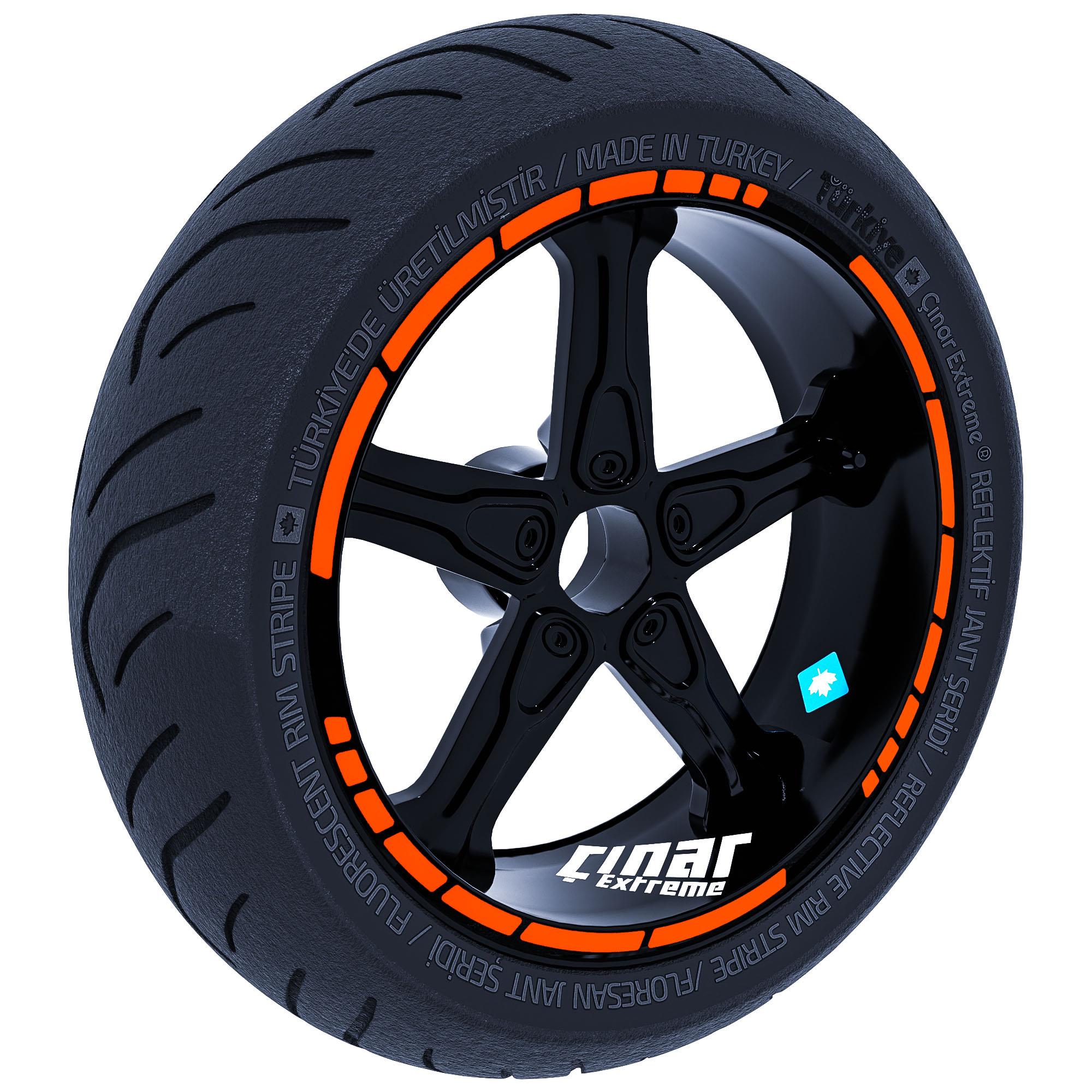 

Moto GP Style Flame Orange Rim Tape Wheel Stripes Decals Sticker CinarExtreme